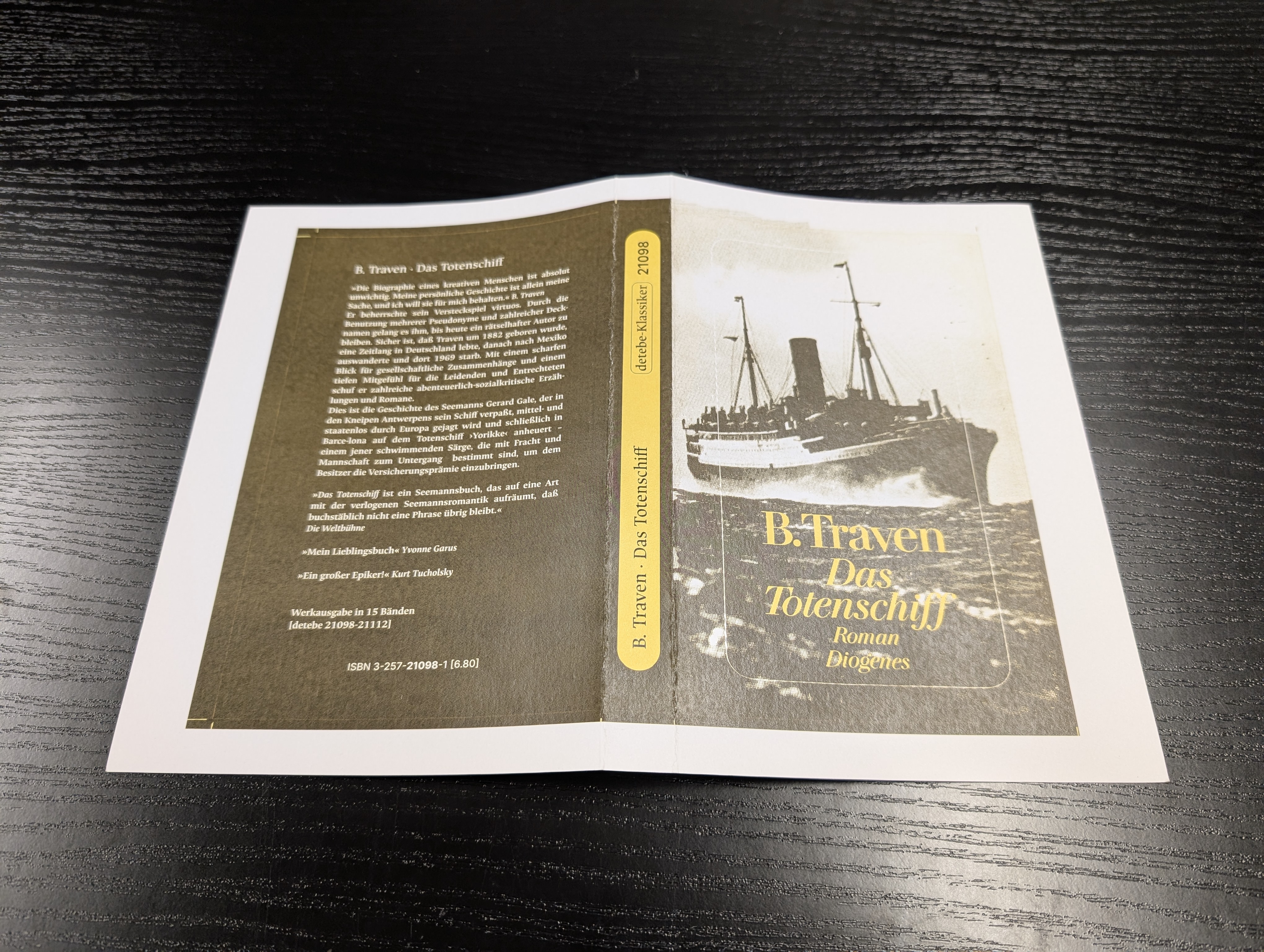 A new cover printed on thick paper